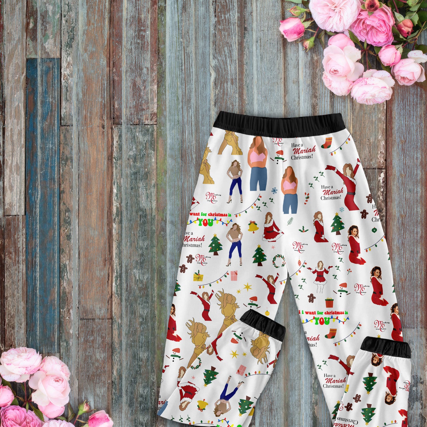 Lunariqwear™ Mariah Carey Merry ChristmasPajamas Set