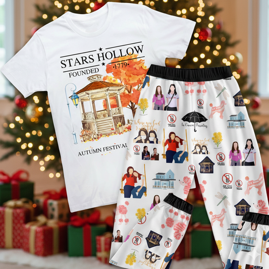 Lunariqwear™ Gilmore Girls Family Christmas Pajamas Set
