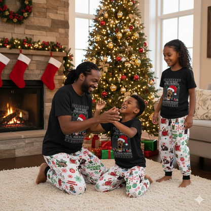Lunariqwear™ Snoop Dogg Family Christmas Pajamas Set.