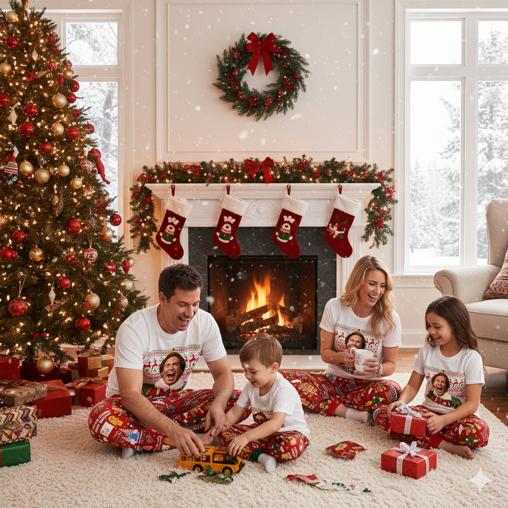 Lunariqwear™ Buddy Elf Holiday Pajamas Set