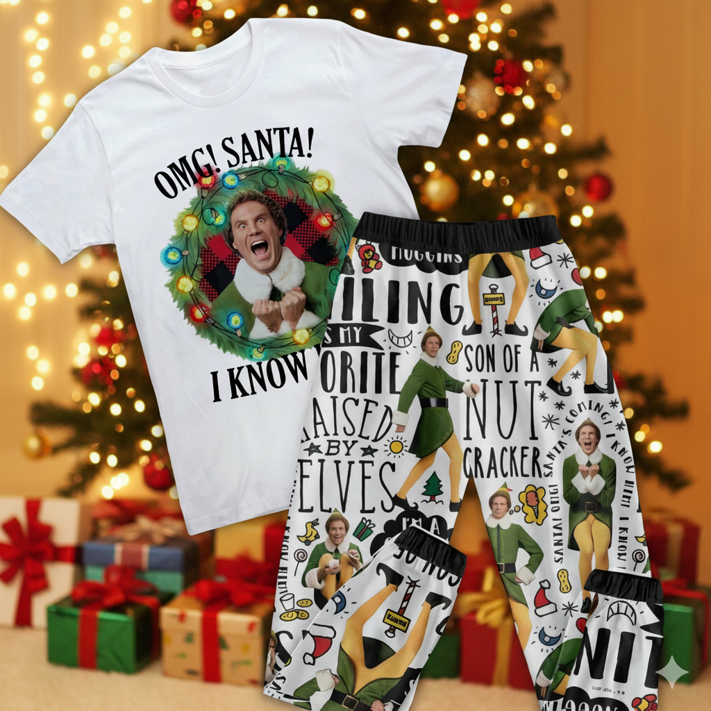 Lunariqwear™ OMG Santa! I Know Him Family Pajamas Set