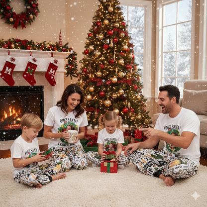 Lunariqwear™ OMG Santa! I Know Him Family Pajamas Set