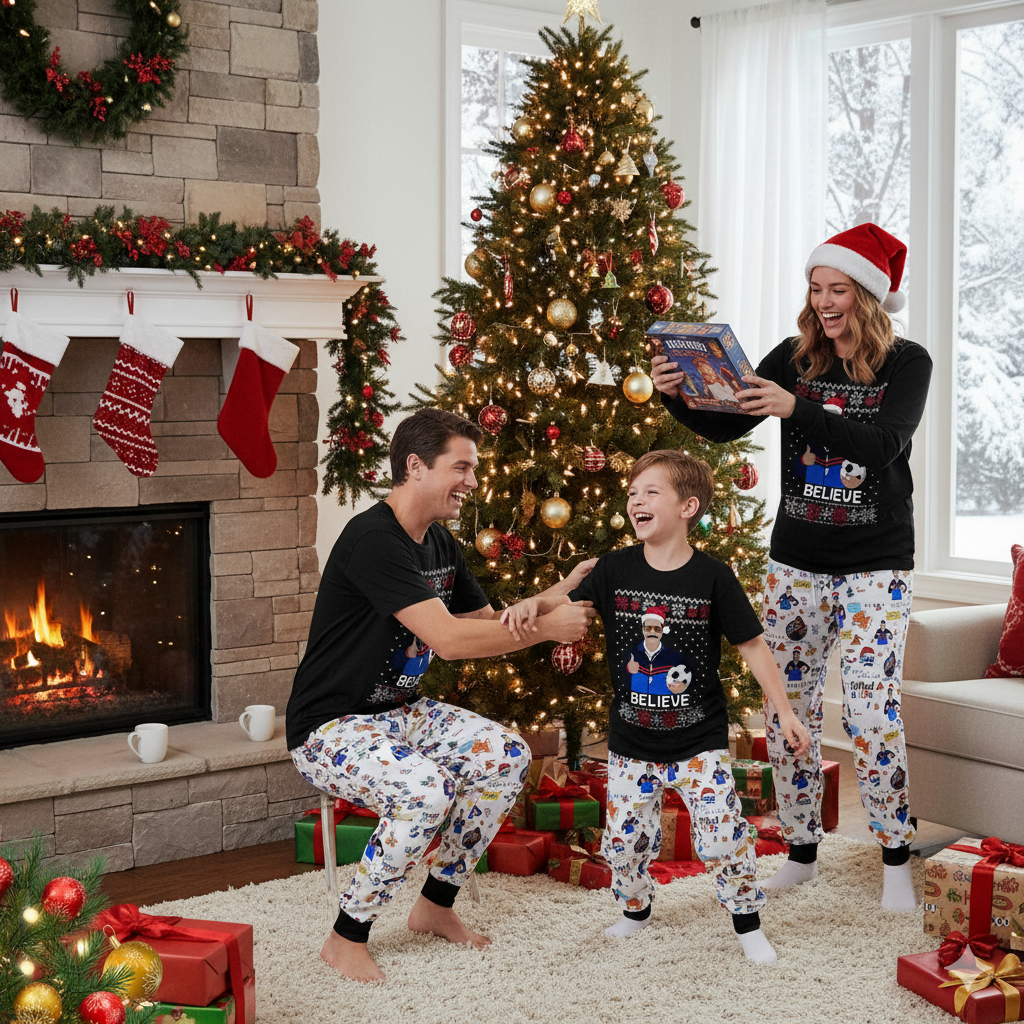 Lunariqwear™ Ted Lasso Christmas Pajamas Set