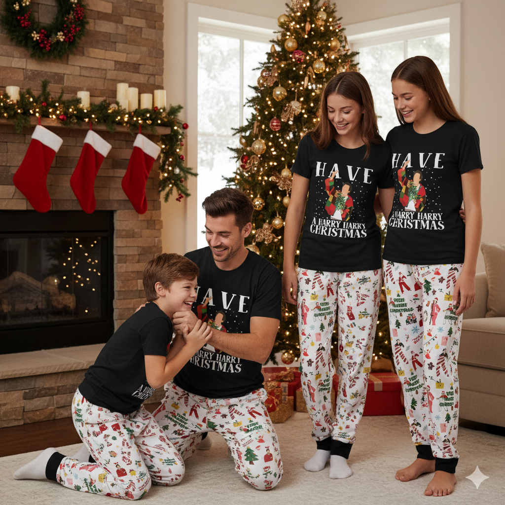 Lunariqwear™ Have Youself a Harry Christmas Pajamas Set