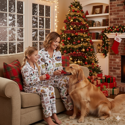 Lunariqwear™ Holiday at Home Family Pajama Set
