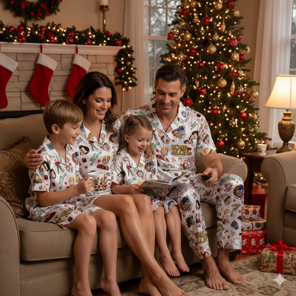 Lunariqwear™ Holiday at Home Family Pajama Set