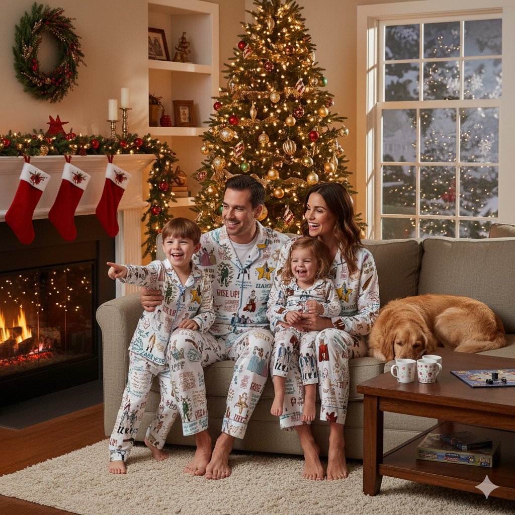 Lunariqwear™ Hamilton Musical Satin Pajama Set