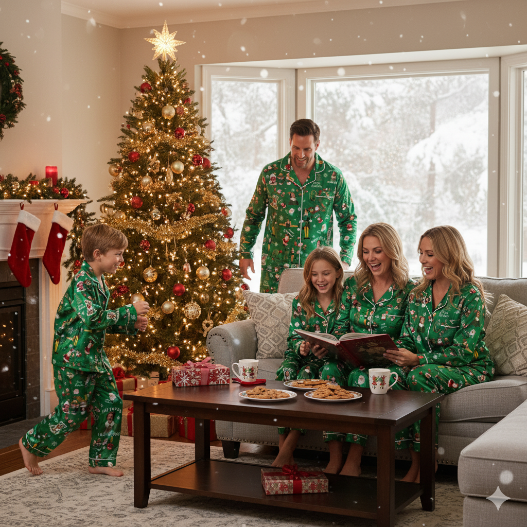 Lunariqwear™ Elf Christmas Pajamas Set