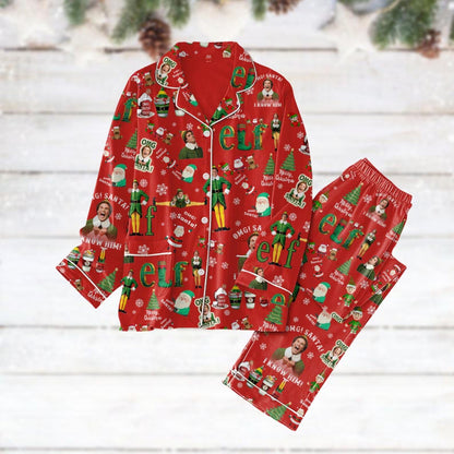 Lunariqwear™ Santa Buddy Elf Holiday Pajamas Set