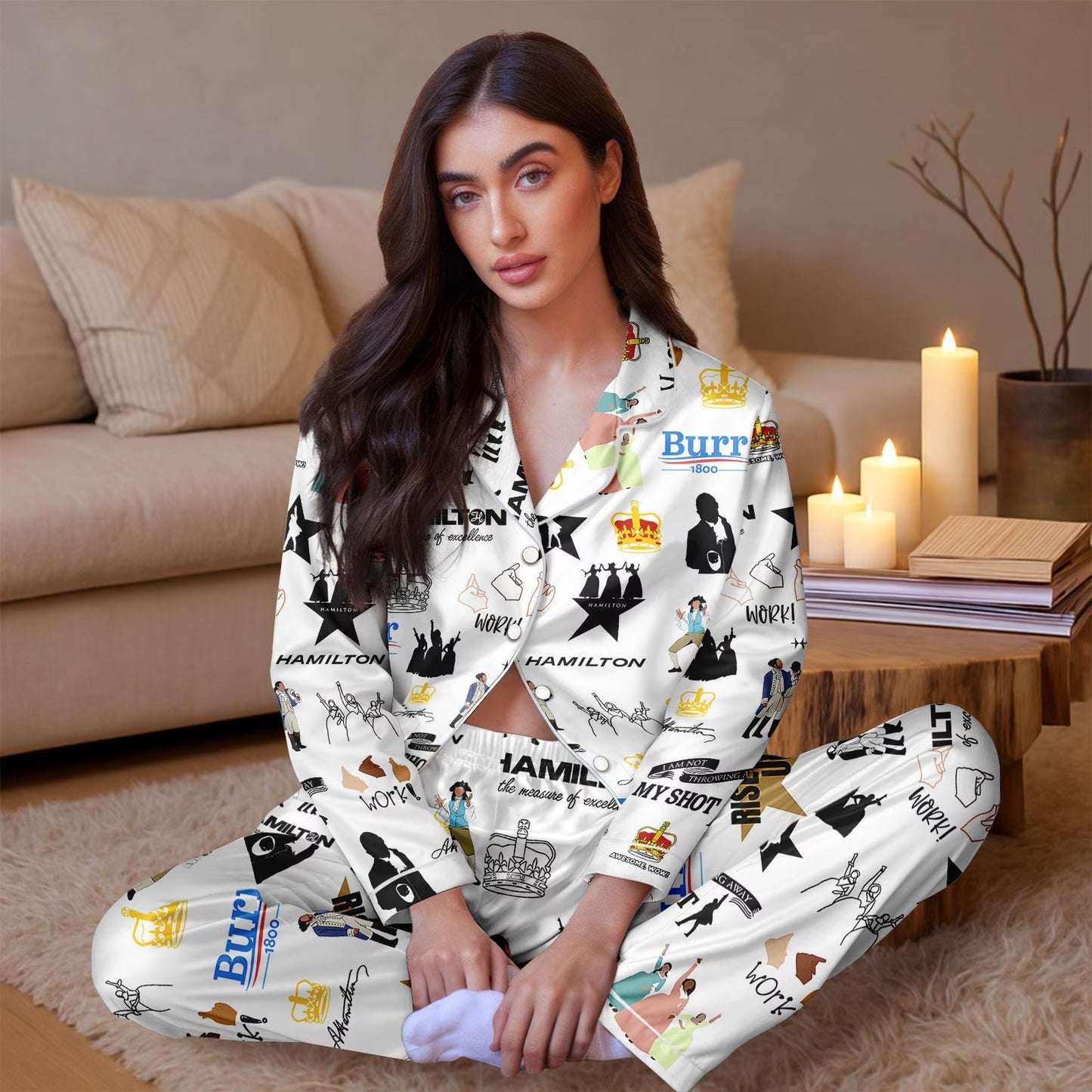 Lunariqwear™ Hamilton Musical Short-Sleeve Pajama Set