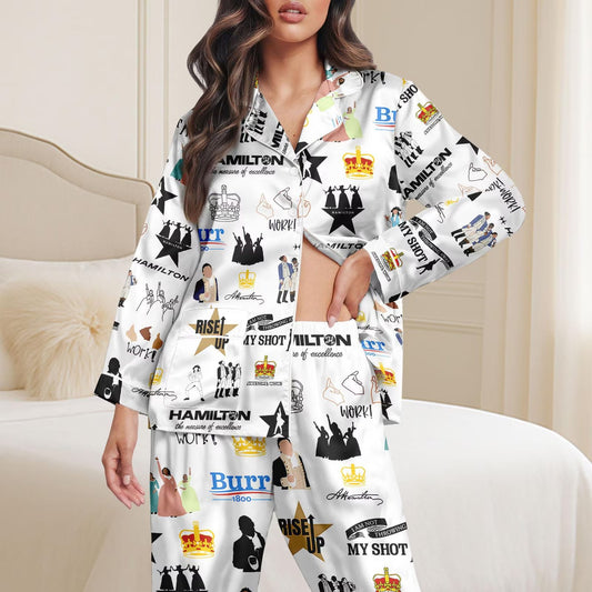 Lunariqwear™ Hamilton Musical Short-Sleeve Pajama Set