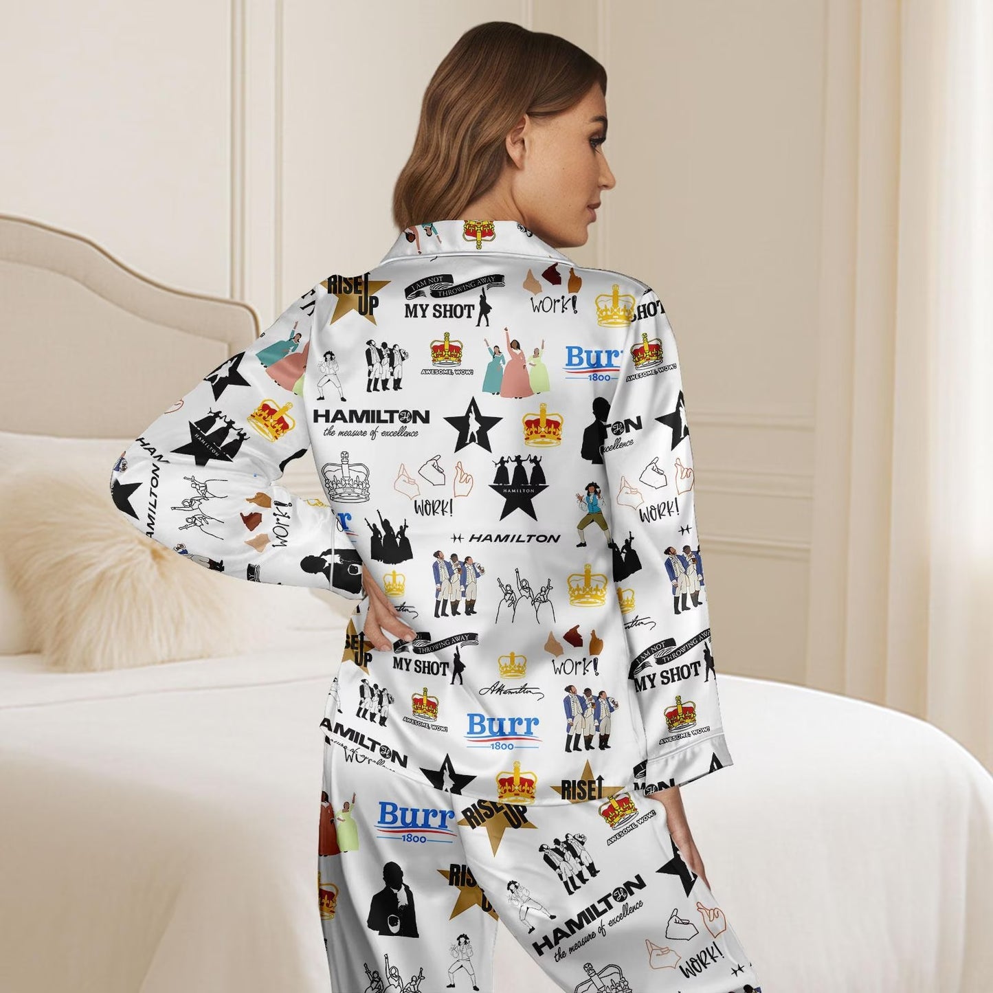 Lunariqwear™ Hamilton Musical Short-Sleeve Pajama Set