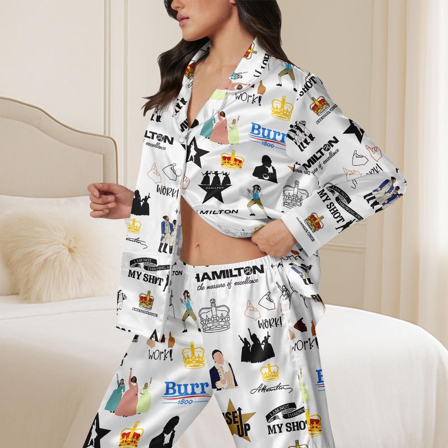 Lunariqwear™ Hamilton Musical Short-Sleeve Pajama Set
