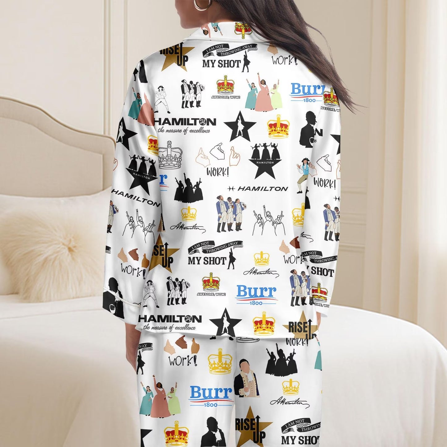 Lunariqwear™ Hamilton Musical Short-Sleeve Pajama Set