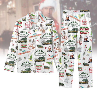 Lunariqwear™ Christmas Vacation Satin Pajama Set