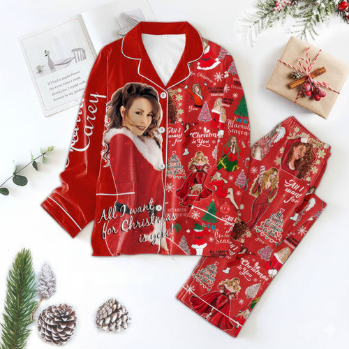 Lunariqwear™ Mariah Carey All I Want For Christmas Is You Pajamas Set